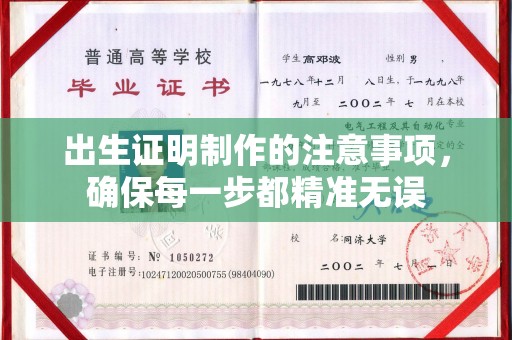 麻章出生证明制作的注意事项，确保每一步都精准无误